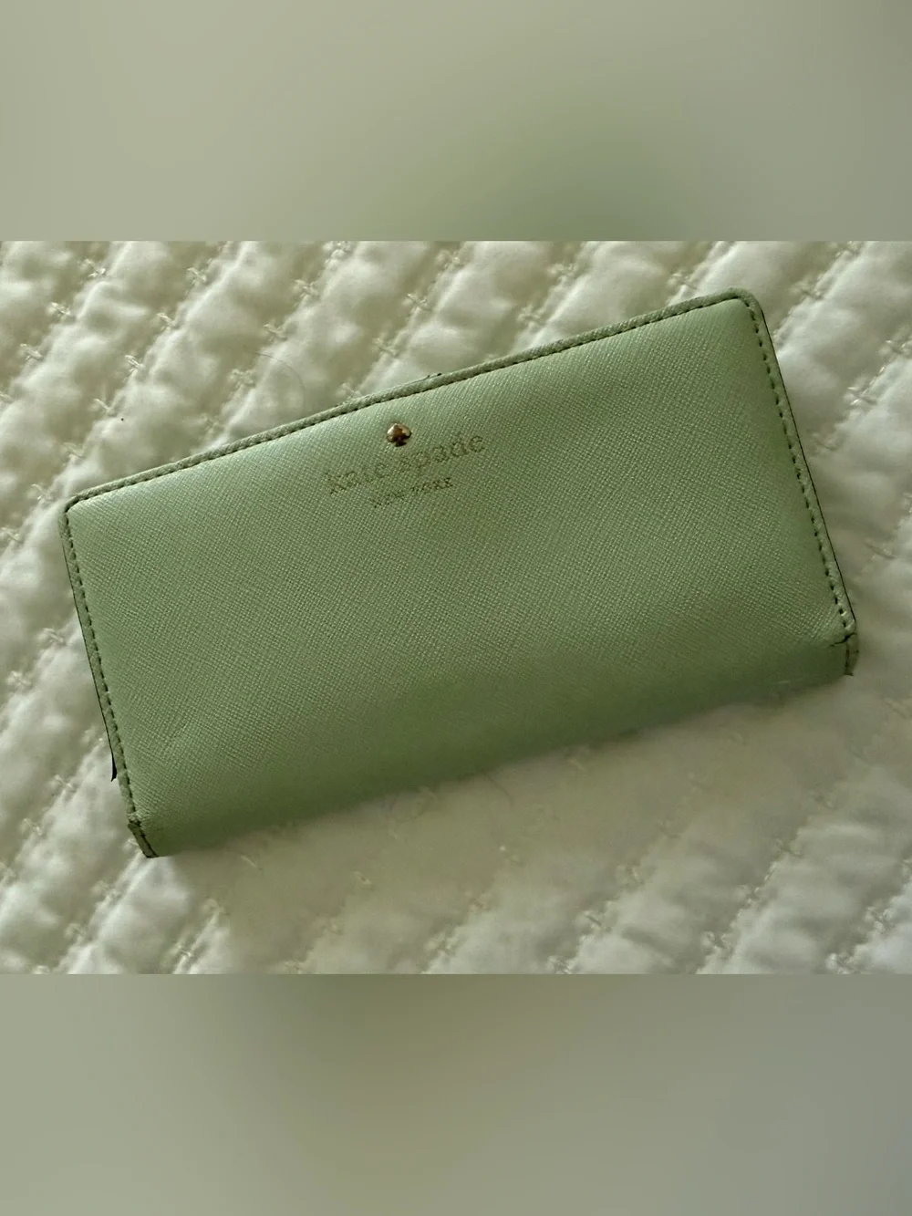Kate Spade Mint Green Saffiano Wallet